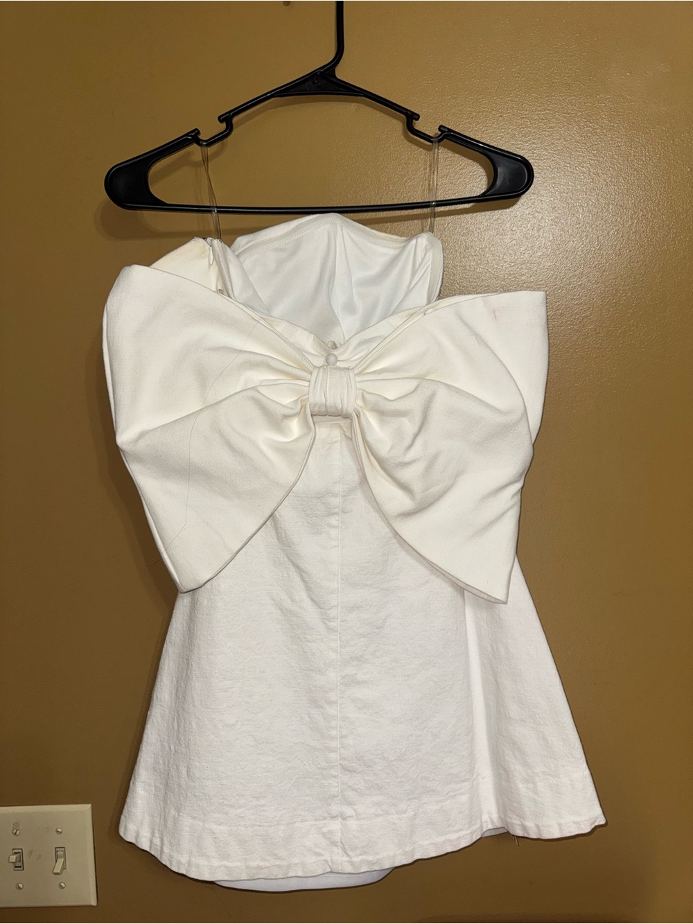 entro White Strapless Fold-Over A-Line Dress - Picture 2 of 2